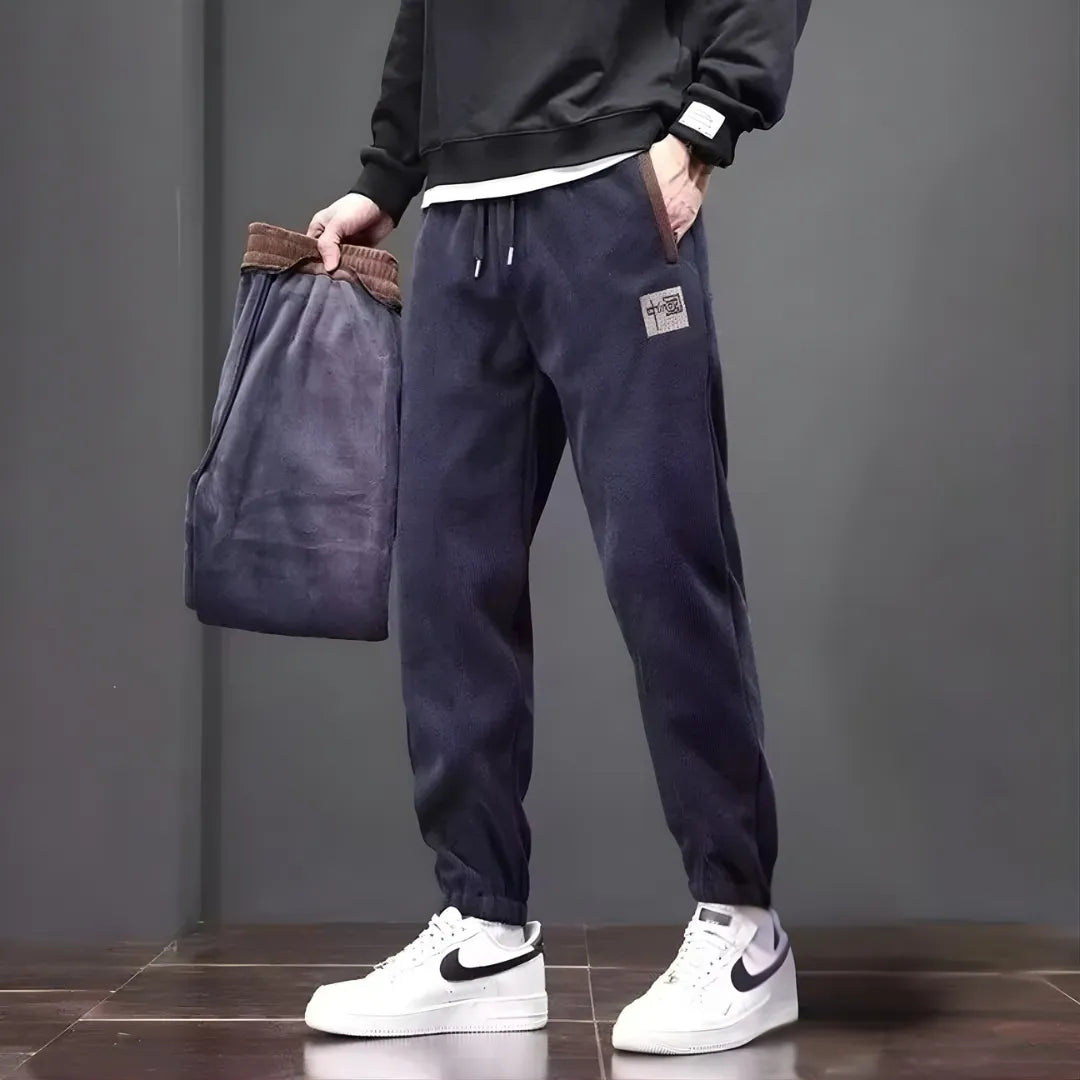 Fleece-Lined Corduroy Trousers