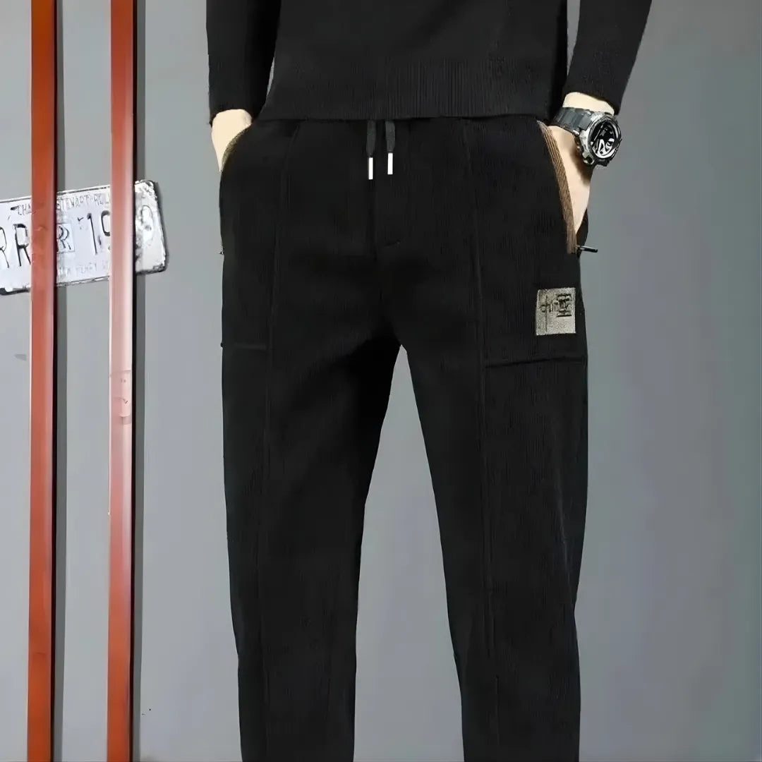 Fleece-Lined Corduroy Trousers